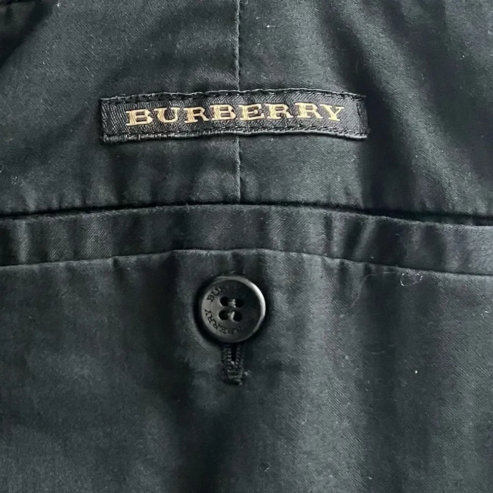 Burberry Golf Mens Black Classic Plaid pocket insert Pants Size 38